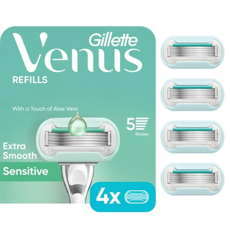 Venus Womens Razor Blade Refills Deluxe Smooth Sensitive 4 Count