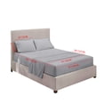thumbnail image 2 of Juego de ropa de cama para el hogar Sábana Funda de colchón Funda de almohada Juego de ropa de cama de poliéster de color sólido, Gris, Completo, 4pcs / set kenally HA6267-18B, 2 of 7