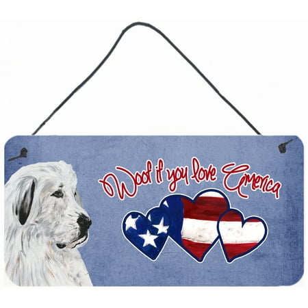 Woof if you love America Great Pyrenees Wall or Door Hanging Prints SC9914DS612