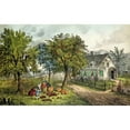 thumbnail image 2 of Currier and Ives 24x17 Black Modern Framed Museum Art Print Titled - American Homestead; Autumn, 2 of 4