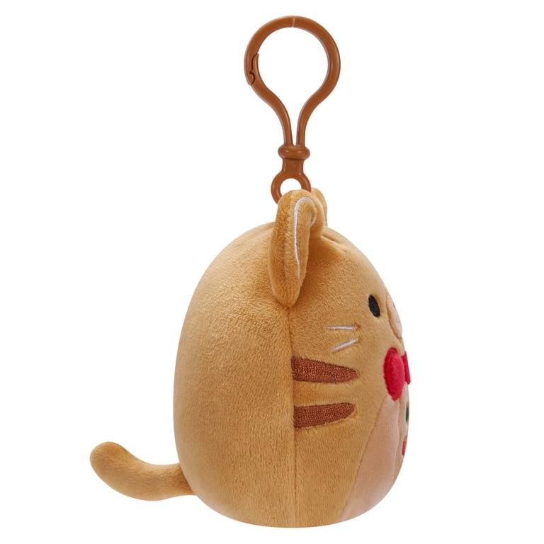 Squishmallows Official Plush 3.5 inch Gingerbread Cat Clip On