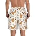 thumbnail image 3 of Naloa Squirrel And Leaves Men's Beach Shorts, Surfing shorts, Swim trunks, Quick Dry Swim Trunks for Surfing Beach Fun - Large, 3 of 9