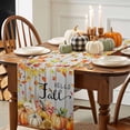 thumbnail image 3 of Hello Fall Table Runner, Autumn Thanksgiving Kitchen Dining Table Decoration for Home Party Decor 13x108 Inches, 3 of 9