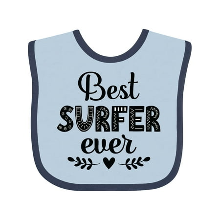 

Inktastic Surfing Best Surfer Ever Gift Baby Girl Bib