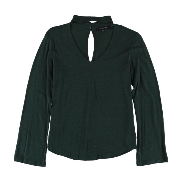 Sanctuary Clothing Blusa tipo túnica con gargantilla para mujer, verde, mediana