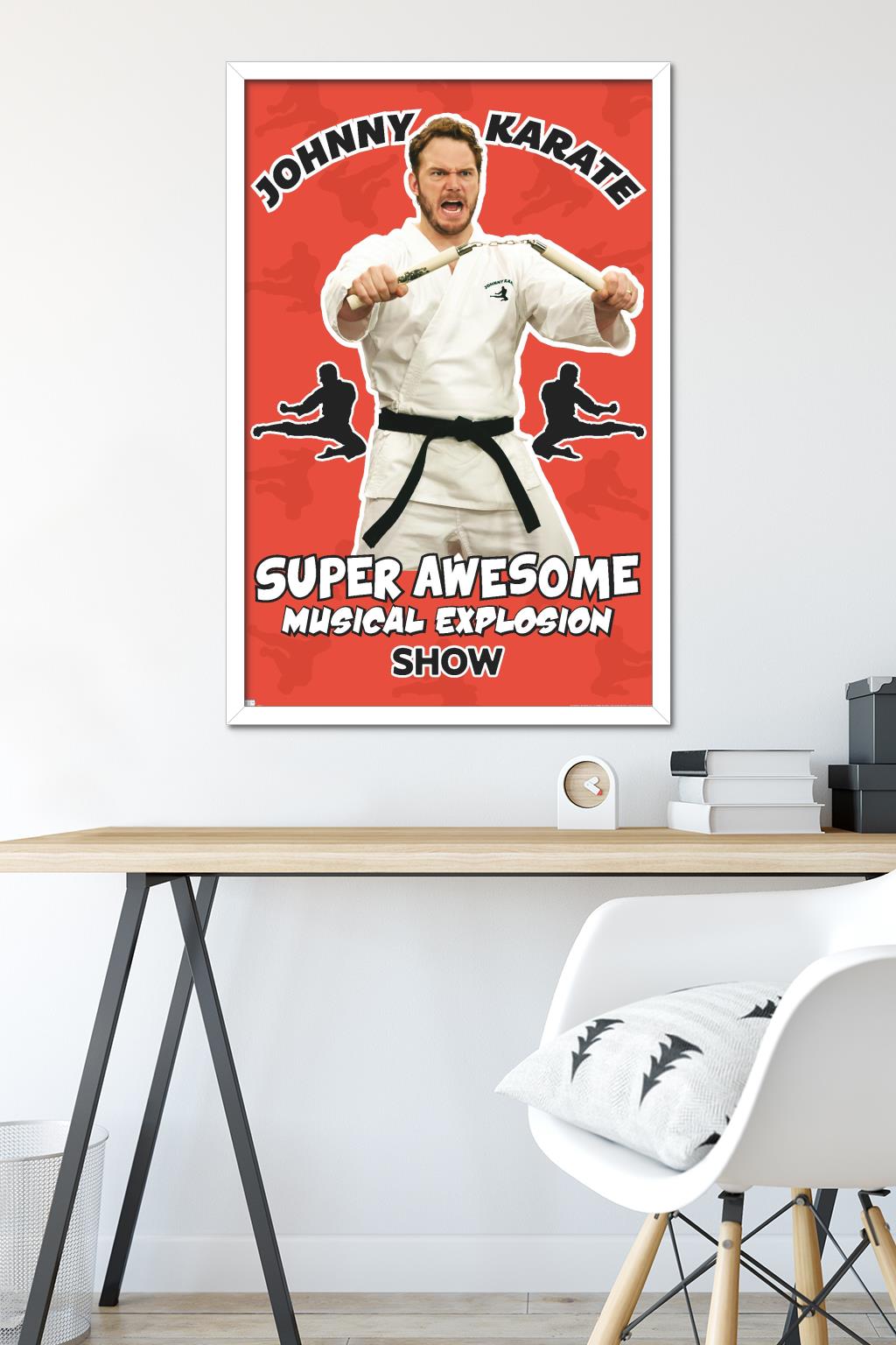 Parks and Recreation - Johnny Karate Wall Poster, 22.375" x 34" Framed