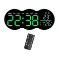 thumbnail image 2 of Reloj de pared digital LED con alarma electrónica, pantalla y luz nocturna, versátil pantalla verde, 2 of 9