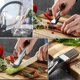 thumbnail image 3 of Cuchillo de cocina de seda triturada, cuchillo de acero inoxidable para picar cebolla verde, diseño de mango curvo, 3 of 4