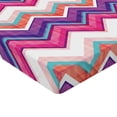 thumbnail image 2 of Ambesonne Chevron Fitted Sheet, Colorful Groovy Art, Full Size, Multicolor, 2 of 3