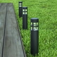 thumbnail image 6 of Pure Garden Set of 8 LED Solar Path Bollard Lights for Landscape (Black), 6 of 6
