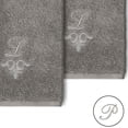 thumbnail image 2 of Authentic Hotel and Spa  100% Turkish Cotton Monica 2PC Embellished Washcloth Set Dark Gray P, 2 of 3