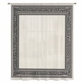 thumbnail image 2 of Black Cream Greek Key Sheer Curtains 63 Inches Long, Geometric Greece Ancient Rustic Light Filering Curtains, Breathable Simi Curtain Privacy Drapes for Living Room Bedroom Window Treatment, 2 of 9