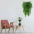2PCS Artificial Hanging Fake Plant in Pots Fern Succulent Plant Green