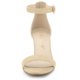 thumbnail image 2 of Sandalias de tacón Grueso Allegra K con Correa de Tobillo Transparente de Gamuza Sintética para Mujeres Beige 40, 2 of 6