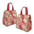 thumbnail image 2 of Pioneer Flower Floral Print Pattern Insulated Lunch Bag for Women & Adults,Large Portable Soft Cooler Lunch Bag,Thermal Food Storage Tote with Pearl Cotton,8.66L,8.75x5.75x9.5 Inch, 2 of 6