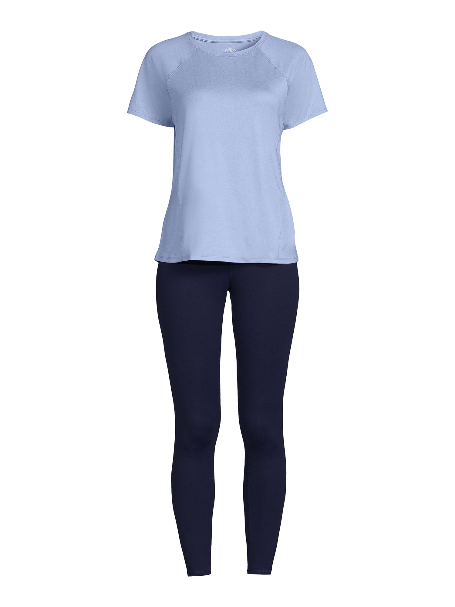 Athletic Works Women's Active T-Shirt and Leggings Set, 2-Piece, Sizes XS-XXXL