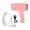 Pink, variant on Riousery Negative Ionic Hair Dryer, Portable Hot/Cold Wind 1200mAh Quiet Blow Dryer for Home Travel Dorm, White