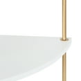 thumbnail image 3 of Kate and Laurel Walters Glam Wall Mounted Corner Shelf, 17 x 12 x 35, White and Gold, Decorative  Three Tier Corner Wall Shelf for Storage and Display, 3 of 7