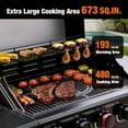 thumbnail image 3 of Brand Man Pro 5-Burner Infrared Gas Grill Stainless Steel with Side Burner, Searing Zone & Porcelain-Enameled Grates Griddle, Convertible LPG/NG, 3 of 10