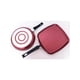 thumbnail image 1 of Set Comal Cuadrado y Sartén de Aluminio Cinsa Rojo Metálico, 1 of 4