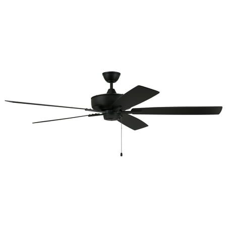 

Craftmade S605-60 Super Pro 60 5 Blade Indoor Ceiling Fan - Flat Black / Greywood