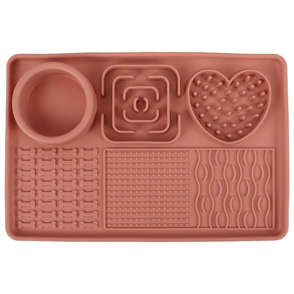 Licking Mat Slow Feeder for Dogs and Cats Non Slip Suction Cup Lick Pad