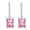 Pink, variant on Liora Dangle Earrings for Women Emerald Cut Cubic Zirconia Hook Ginger Lyne Collection