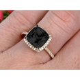 thumbnail image 5 of 2.05 Carat Cushion Cut Black Diamond Moissanite Diamond Engagement Ring On 10K Black Diamond Moissanite Yellow Gold Ring, 5 of 5