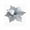 Gray, variant on 10.83-Inch Artificial Poinsettia Stem, Glitter Christmas Flower Pick, Layered Petals and Leaves Arranged on a Long Decorative Stem, Cloth Petals with Sparkling Surface Accents