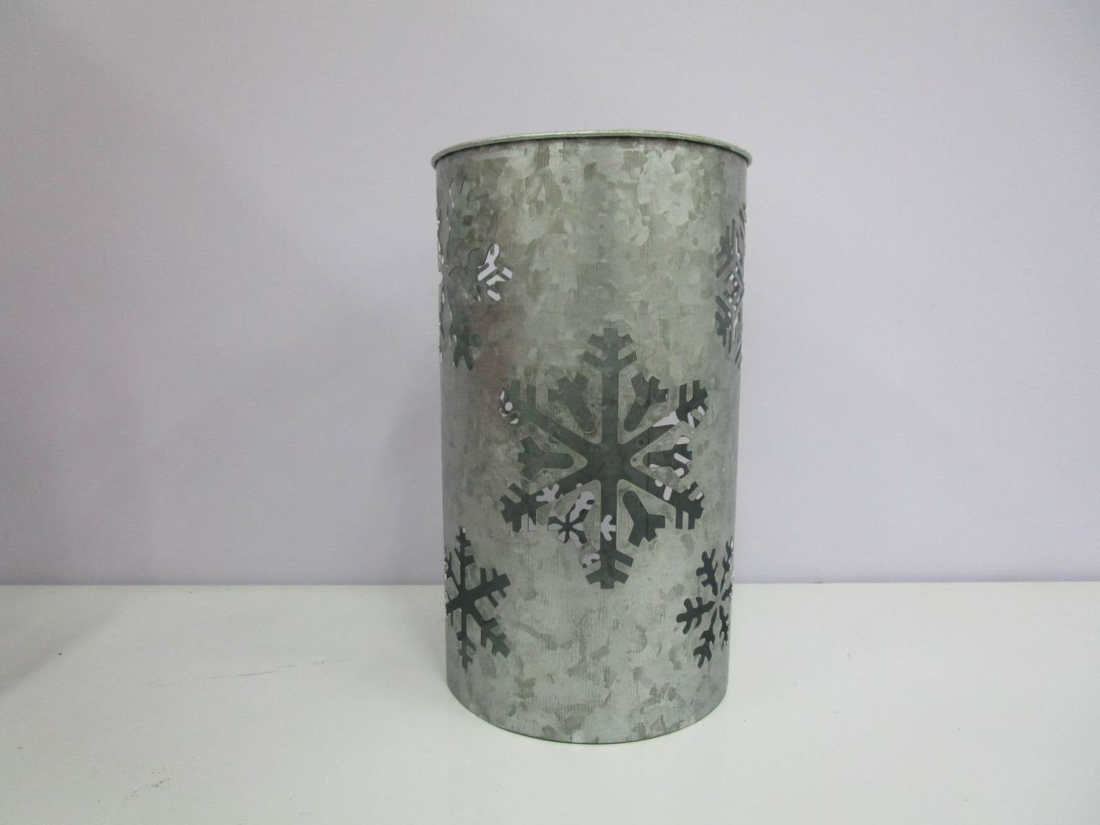 Holiday Time Galvanized Metal Snowflake Luminaries, Set of 10 Walmart