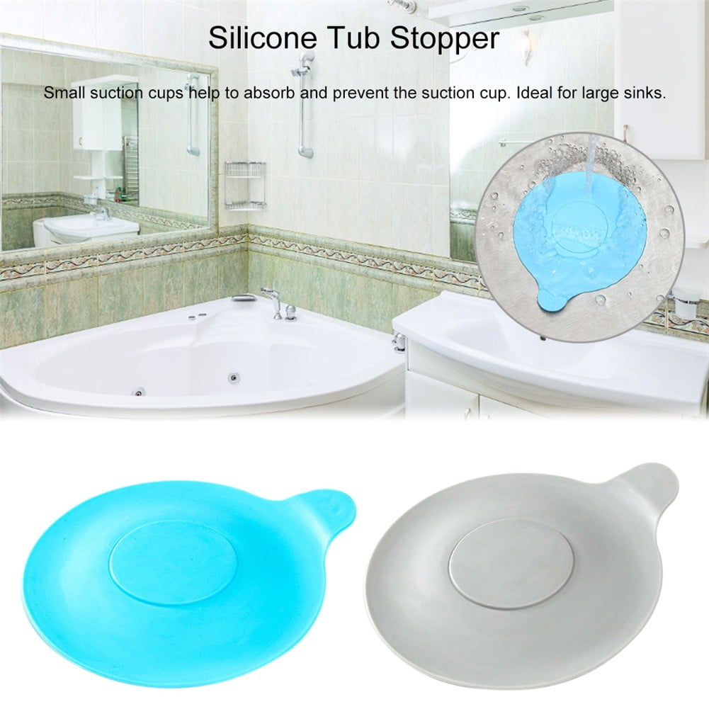 1X Tub Stopper Silicone Drain Suction Cover Large Plug Sink Bathtub Drain 