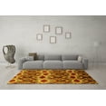 thumbnail image 3 of Ahgly Company Indoor Square Solid Yellow Modern Area Rugs, 7' Square, 3 of 4