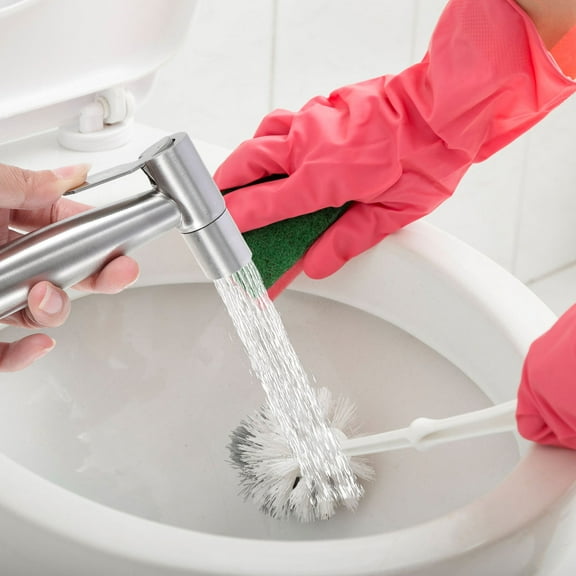 EXHUMKY Pet Owners 1 Set 12x6cm Silver Handheld Bidet Sprayer for Toilet