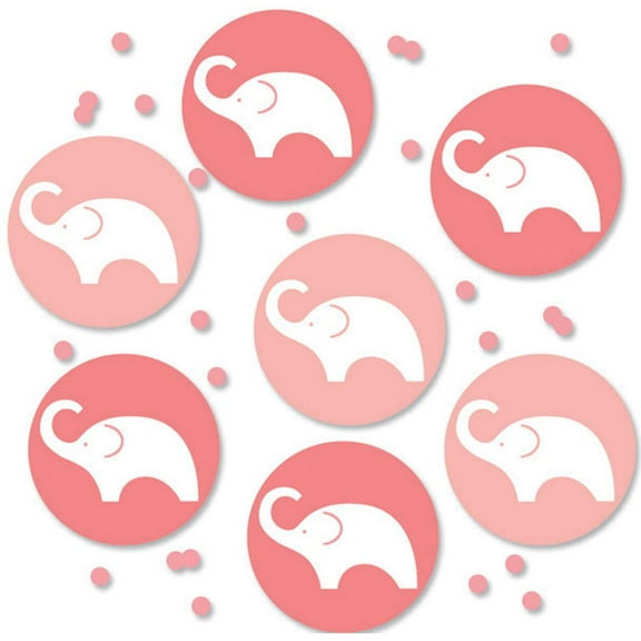 Creative Converting Wild Safari Pink Baby Shower Confetti, Multicolor