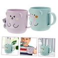 thumbnail image 4 of LEORX 2Pcs Plastic Bathroom Cups for Toddlers Cute 3D Bear Design Assorted Colors for Rinsing and Drinking, 4 of 8