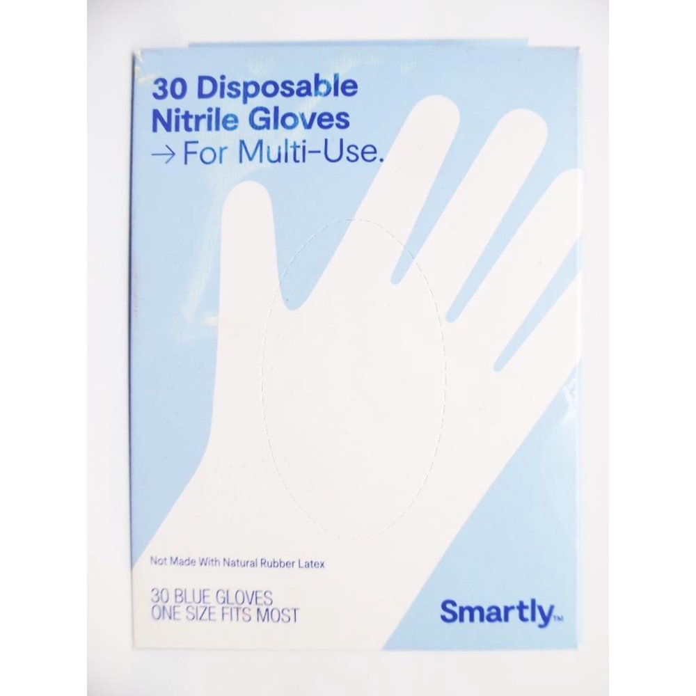 Smartly Disposable Multipurpose Nitrile Gloves Blue One Size Fits