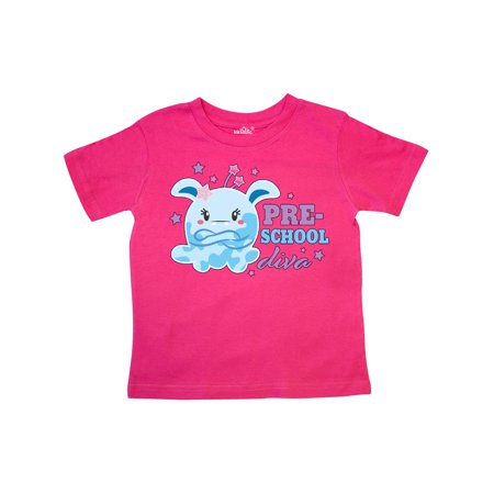 

Inktastic Preschool Diva with Cute Blue Monster Gift Toddler Toddler Girl T-Shirt