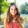 thumbnail image 4 of 6 Pack Handmade Adjustable Rose Flower Wreath Headbands Crown Tiara Garland Wedding Party Headpiece for Women Brides Bridesmaids Baby Girls Teens, 4 of 4