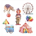 thumbnail image 3 of Circus Duvet Cover Set Twin Size, Circus Elements with Clown Elephant Balloons Ice Cream Cart Watercolor Illustration, Decorative 2 Piece Bedding Set with 1 Pillow Sham, Multicolor, by Ambesonne, 3 of 3