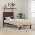thumbnail image 2 of AFI NoHo 14" Twin XL Wood Platform Bed Frame with Modern Panel Headboard, Walnut, 2 of 6