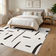 thumbnail image 3 of ODIKA 6'x9' Washable Area Rug Non-Slip, Chair-Friendly, Black White Abstract Geometric Contemporary Artistic Design with Bold for Dining Room, Under Table, Office Décor, 3 of 7