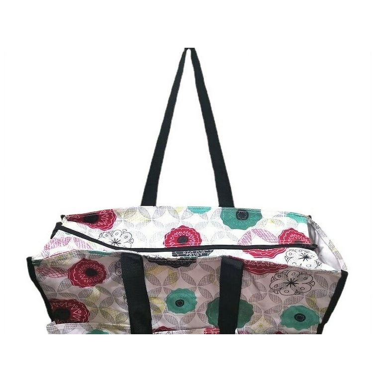 New Super Organizing Zip Top Utility Tote Storage Organizer Beach Laundry Picnic Party Bag 31 Gift In Organic Poppy Walmart