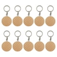 thumbnail image 2 of Almencla 10Pcs Key Tag Collectible Accessories DIY Decoration Unfinished Wood Keyring B, 2 of 8