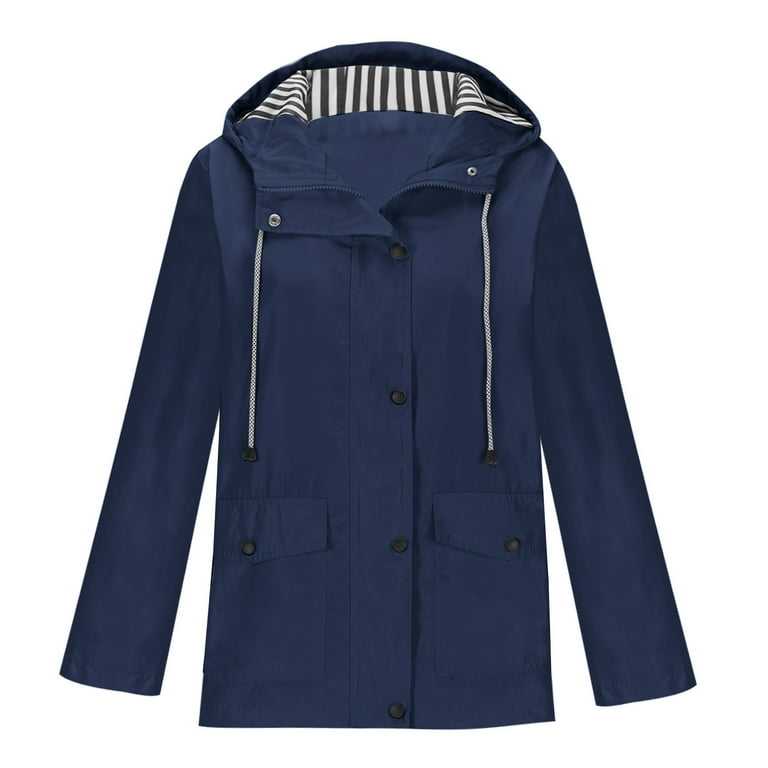 Best Lightweight Raincoat Women Waterproof Long Hooded Trench