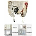 thumbnail image 6 of Vintage Rooster Tie Up Curtains for Window, Thermal Insulted Balloon Shade Adjustable Rod Pocket Curtains Valance Panels for Kitchen Bathroom Cafe 42 x 45 Farmhouse Animals Geometric, 6 of 6