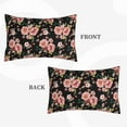 thumbnail image 2 of Pofeuu Rose Flowers Print Polyester Microfiber Plush Pillowcases, Super Soft and Cozy Pillow Case Covers with Envelop Closure（Pillow core not included）-16"x24", 2 of 6
