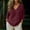 A233 Wine, variant on Xdegoge 3/4 Sleeve Cotton Linen Blouses for Women V Neck Relaxed Fit Tunic Tops Casual Flowy Shirts Lightweight Breathable Fashion Summer Spring Clothing Textured Tops