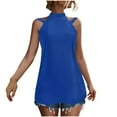 thumbnail image 2 of aidice Flowy Tank Tops for Women Sleeveless High Neck off Shoulder Tanks Loose Summer Fashion Daily Blouses, 2 of 4