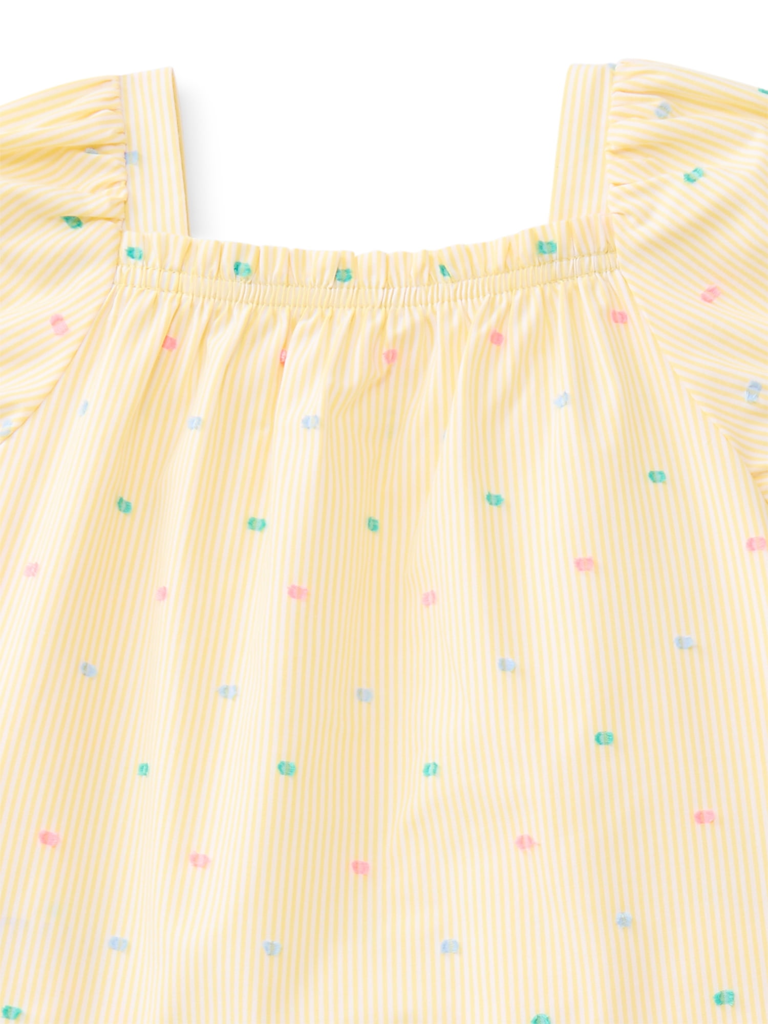 Wonder Nation Toddler Girls' Striped Top and Wide Leg Pants Set, 2-Piece, Sizes 12M-5T