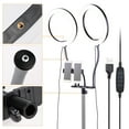 thumbnail image 3 of 10 Inch/26cm Bi-color Dimmable Dual Selfie Ring Video Light Kit with Flexible Light Stand, 3 of 9